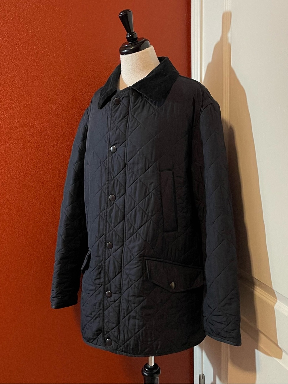 Barbour Women’s Bardon Quilted Snap Zip Closure Fleece Barn Chore Work Coat